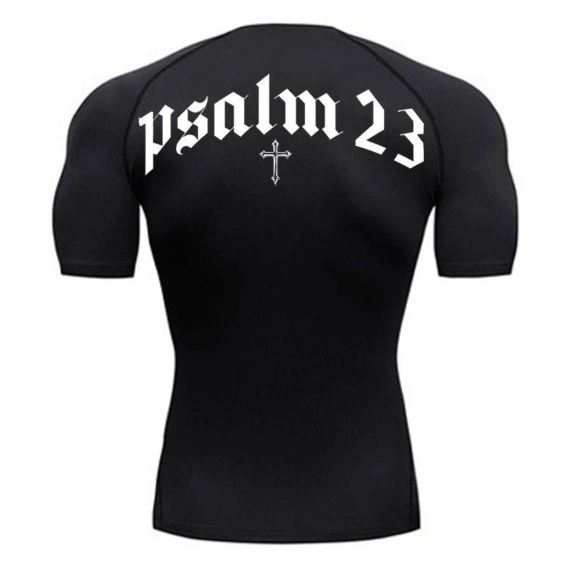 Psalm 23 Cross Print Compressi - مراجعة Base Layer Top وسعره